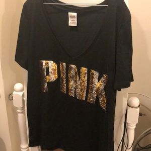 Pink sequins tee